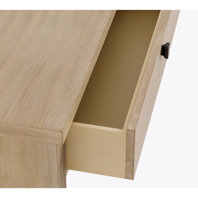 Pottery Barn Modern Farmhouse Rectangular Coffee Table Wood Fog image number 1